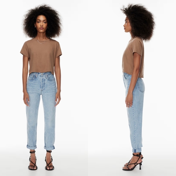 Denim Forum Denim - Denim Forum 28 Indie Sleeze Slouchy 90s Organic Button Fly BF High Rise Jeans